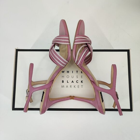 White House Women's Black Market Hailey Pink Synthetic Heels Size 6M - Picture 6 of 11